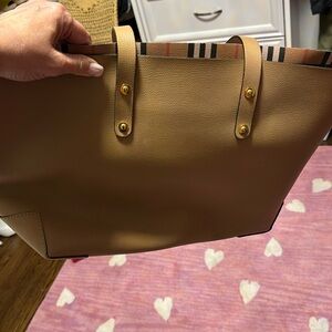 Women's Small Embossed Crest Leather Tote